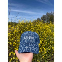 Gorra denim leopardo oscura